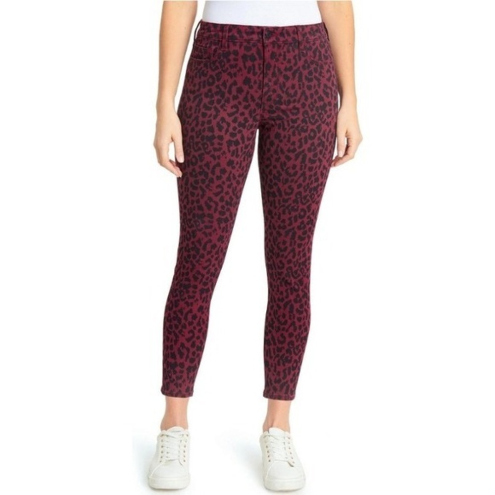 SOCIAL STANDARD SANCTUARY ANKLE‎ SKINNY Purple Cheetah SLIM FIT SIZE 8 NWT